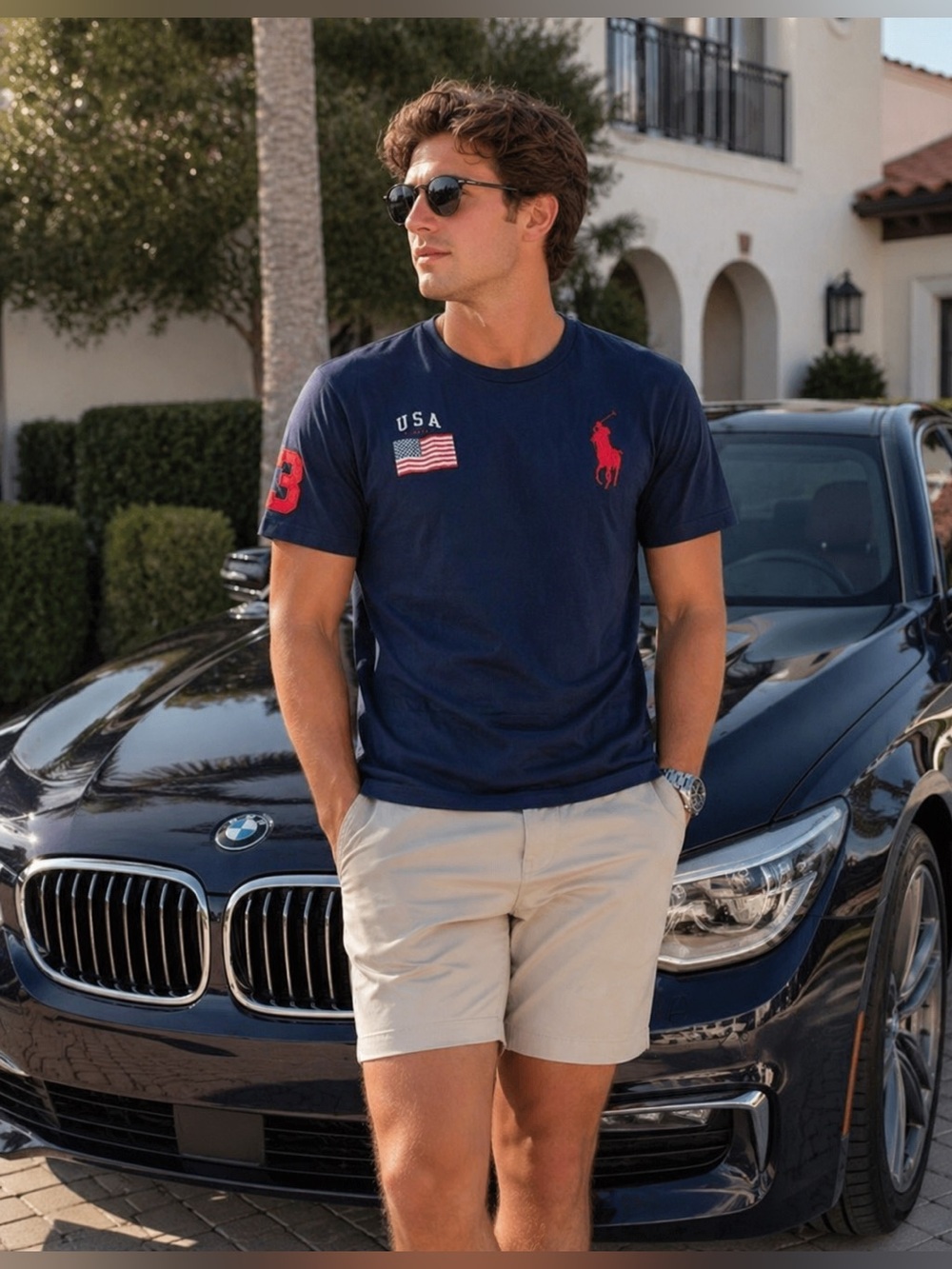 Polo Ralph Lauren USA Big Pony Short Sleeve Tee Size XXL Preppy Luxe Vintage